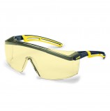Защитные очки UVEX Астроспек 2.0, янтарная линза, черный/желтый