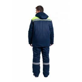 Куртка зимняя Экспертный-Люкс NEW (тк.Смесовая,210), т.синий/лимонный
