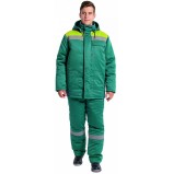 Куртка зимняя Экспертный-Люкс NEW (тк.Смесовая,210), зеленый/лимонный