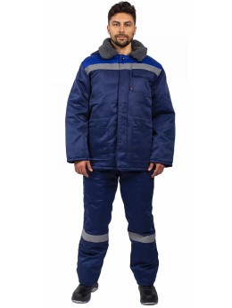 Куртка зимняя Бригада СОП (тк.Смесовая,210), т.синий/васильковый