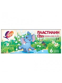 Пластилин классический ЛУЧ 'Zoo', 6 цветов, 81 г, картонная коробка, 19С 1271-08