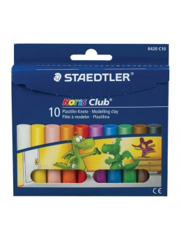 Пластилин классический STAEDTLER (Германия) 'Noris Club', 10 цветов, 200 г, картонная упаковка, 8420 C10