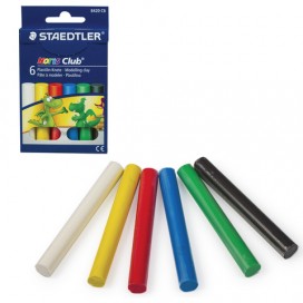 Пластилин классический STAEDTLER (Германия) 'Noris Club', 6 цветов, 126 г, картонная упаковка, 8420 C6
