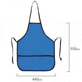 Фартук для труда и творчества ТОП-СПИН, для учеников начальной школы, синий, 44х55 см, 104377