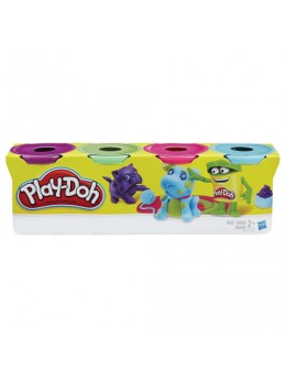 Пластилин PLAY-DOH Hasbro, 4 цвета, 546 г, баночки в коробке, B5517