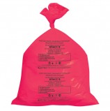 Мешки для мусора медицинские, в пачке 50 шт., класс В (красные), 30 л, 50х60 см, 15 мкм, АКВИКОМП
