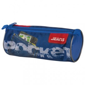 Пенал-тубус, печать на ткани, 'Jeans Pocket', 20х9 см, ПТ-02