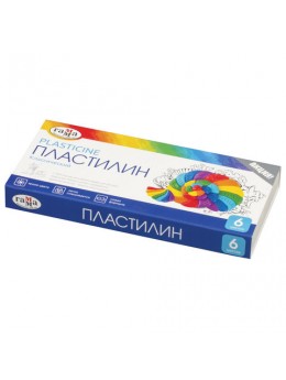 Пластилин классический ГАММА 'Классический', 6 цветов, 120 г, со стеком, картонная упаковка, 281030
