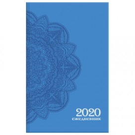 Ежедневник датированный 2020 А5, ламинированная обложка, Узор, 145х215 мм, BRAUBERG, 110911