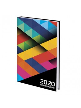 Ежедневник датированный 2020 А5, ламинированная обложка, 'Геометрия', 145х215 мм, BRAUBERG, 110916