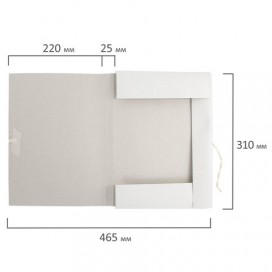 Папка для бумаг с завязками картонная BRAUBERG, 440 г/м2, до 200 листов