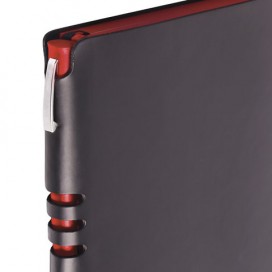 Бизнес-блокнот BRAUBERG 'VIVELLA', А5- 140x200 мм, под кожу, линия, 112 л., ручка, черный, 110952