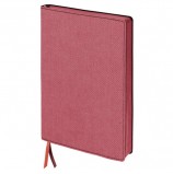 Бизнес-блокнот BRAUBERG 'Tweed', А5 148x213 мм, под ткань, линия, 128 л., красный, 110965
