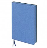 Бизнес-блокнот BRAUBERG 'Tweed', А5 148x213 мм, под ткань, линия, 128 л., синий, 110966