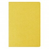 Бизнес-блокнот BRAUBERG 'Tweed', А5 148x213 мм, под ткань, линия, 128 л., желтый, 110967