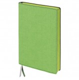 Бизнес-блокнот BRAUBERG 'Tweed', А5 148x213 мм, под ткань, линия, 128 л., зеленый, 110968