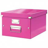 Короб архивный LEITZ 'Click & Store' M, 200х280х370 мм, ламинированный картон, разборный, розовый, 60440023