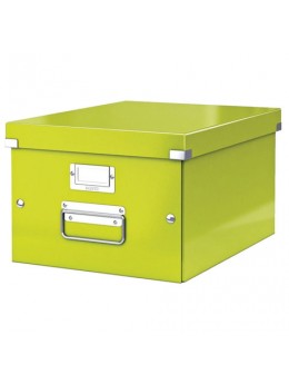 Короб архивный LEITZ 'Click & Store' M, 200х280х370 мм, ламинированный картон, разборный, зеленый, 60440064