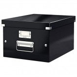 Короб архивный LEITZ 'Click & Store' M, 200х280х370 мм, ламинированный картон, разборный, черный, 60440095