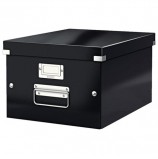 Короб архивный LEITZ 'Click & Store' L, 200х369х482 мм, ламинированный картон, разборный, черный, 60450095