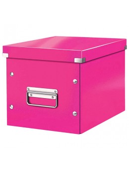 Короб архивный LEITZ 'Click & Store' L, 310х320х360 мм, ламинированный картон, разборный, розовый, 61080023