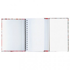 Записная книжка, А6, 80-50 листов, гребень, блок комбинированный, HATBER, 'Pattern', 80-50ЗКт6Вгр_20855