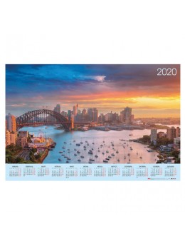 Календарь А1 2020 г, 90х60 см, горизонтальный, 'Волшебные закаты', HATBER, Кл1_20737