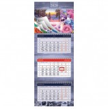Календарь квартальный 2020 год, 'СуперЛюкс', 3 блока на 4-х гребнях, 'Multicolor', HATBER, 3Кв4гр2ц_20788