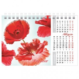 Календарь-домик 2020 год, на гребне, 160х105 мм, горизонтальный, 'Flowers', HATBER, 12КД6гр_04087