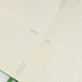Бизнес-Блокнот А5, 100 л., твердая обложка, балакрон, на резинке, BV, Зеленый, 3-101/03