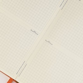 Бизнес-Блокнот А5, 100 л., твердая обложка, балакрон, на резинке, BV, Оранжевый, 3-101/05