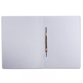 Скоросшиватель картонный мелованный BRAUBERG, гарантированная плотность 320 г/м2, белый, до 200 листов, 121512