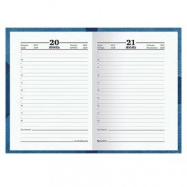 Ежедневник датированный на 4 года, BRAUBERG 'Кожа синяя', А5, 133х205 мм, 192 листа, 121588