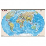 Карта настенная 'Мир. Политическая карта', М-1:20 млн., размер 156х101 см, ламинированная, тубус, 295