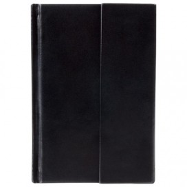 Ежедневник BRAUBERG недатированный, А5, 138х213 мм, 'Towny', фактурная кожа, 160 листов, черный, магнитный клапан, 123785