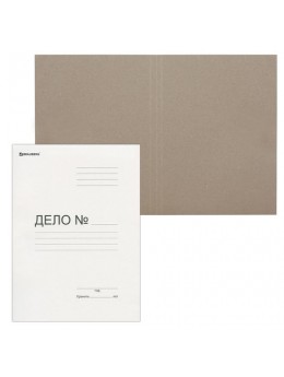 Папка без скоросшивателя 'Дело', картон, плотность 300 г/м2, до 200 листов, BRAUBERG, 124571