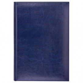 Ежедневник BRAUBERG недатированный, А4, 175х247 мм, 'Imperial', под гладкую кожу, 160 листов, темно-синий, кремовый блок, 124971