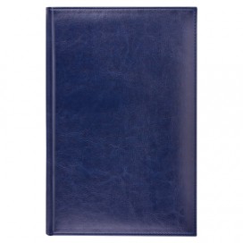 Ежедневник BRAUBERG недатированный, А6, 100х150 мм, 'Imperial', под гладкую кожу, 160 л., темно-синий, кремовый блок, 124984