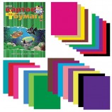 Набор цветного картона и бумаги А4 немелованной, 10+16 цветов склейка HATBER VK, 195х275 мм, Аквариум, 26НКБ4к_09572, N092255