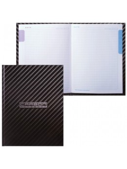 Блокнот 7БЦ, А5, 80 л., обложка ламинированная, 5-цветный блок, HATBER, 'Carbon Style', 80ББ5В1 14359, B211151