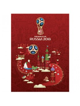 Блокнот ЧМ ПО ФУТБОЛУ-2018 7БЦ, А6, 160л., обложка ламинированная, 'Эмблема', 160ББ6В1 16982, B253243
