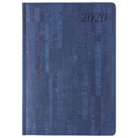 Еженедельник датированный 2020 А4, BRAUBERG 'Wood', благородное дерево, синий, 210х297 мм, 129640
