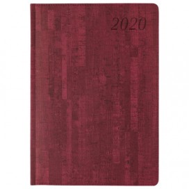 Еженедельник датированный 2020 А4, BRAUBERG 'Wood', благородное дерево, бордовый, 210х297 мм, 129641