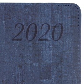 Еженедельник датированный 2020 А4, BRAUBERG 'Wood', благородное дерево, синий, 210х297 мм, 129640