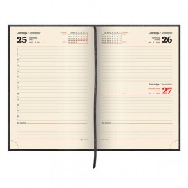 Ежедневник датированный 2020 А4, BRAUBERG 'Comodo', крокодиловая кожа, кремовый блок, золотой срез, черный, 210х297 мм, 129683