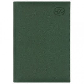 Ежедневник датированный 2020 А4, BRAUBERG 'Favorite', фактурная кожа, зеленый, 210х297 мм, 129684