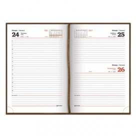 Ежедневник датированный 2020 А5, BRAUBERG 'Favorite', фактурная кожа, коричневый, 138х213 мм, 129691