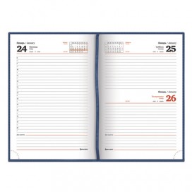 Ежедневник датированный 2020 А5, BRAUBERG 'Favorite', фактурная кожа, темно-синий, 138х213 мм, 129692