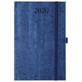 Ежедневник датированный 2020 А5, BRAUBERG 'Wood', благородное дерево, синий, 138х213 мм, 129705