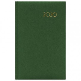 Ежедневник датированный 2020 А5, BRAUBERG 'Select', кожа классик, зеленый, 138х213 мм, 129711